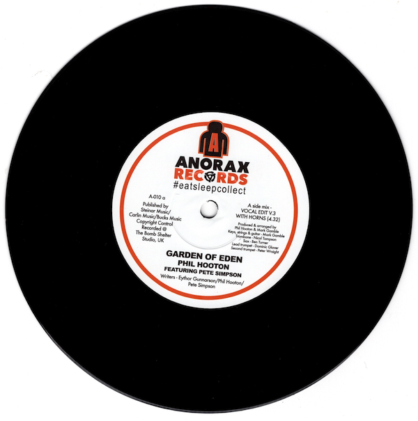 Phil Hooton Ft. Pete Simpson - Garden Of Eden (Vocal Edit V3 with Horns) / (Vocal Trombone Mix) 45 (Anorax) 7