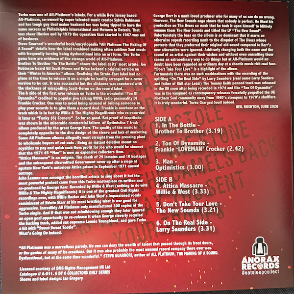 Turbo Charged Soul! - Various Artists 6 Track 10
