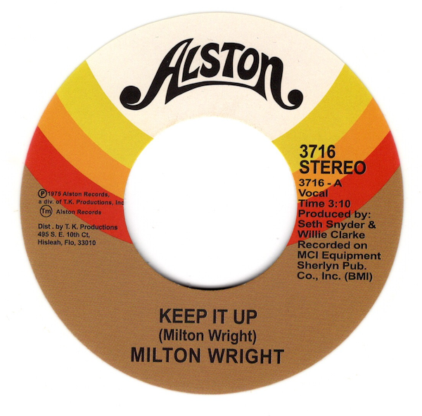 Milton Wright Keep It Up The Silence That You Keep WHITE VINYL 45 Milton Wright Keep It Up The Silence That You Keep WHITE VINYL 45