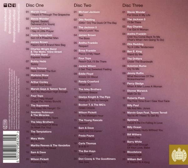 Anthems Soul Classics - Ministry Of Sound - Various Artists 3x CD (Sony) - Image 3