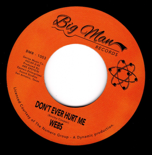 Webs - Little Girl Blue / Don't Ever Hurt Me 45 (Big Man) 7