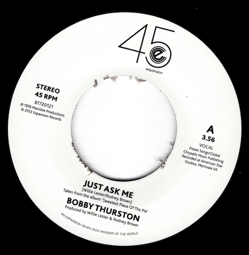 Bobby Thurston - Just Ask Me / Foolish Man 45 (Expansion) 7