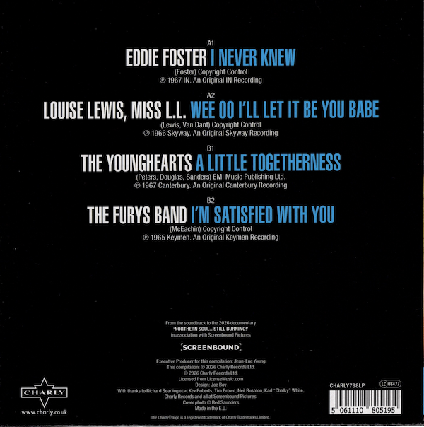 Northern Soul.. Still Burning! The Soundtrack 4 Track EP (Eddie Foster, Louise Lewis Miss LL, The Younghearts, The Furys Band) - Various Artists 45 (Charly) 7