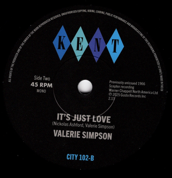 Valerie Simpson - Look Away / It's Just Love 45 (Kent) 7