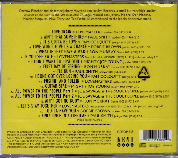 Darrow Fletcher Presents Jacklyn & Genna Records - Various Artists CD (Kent) - Image 2