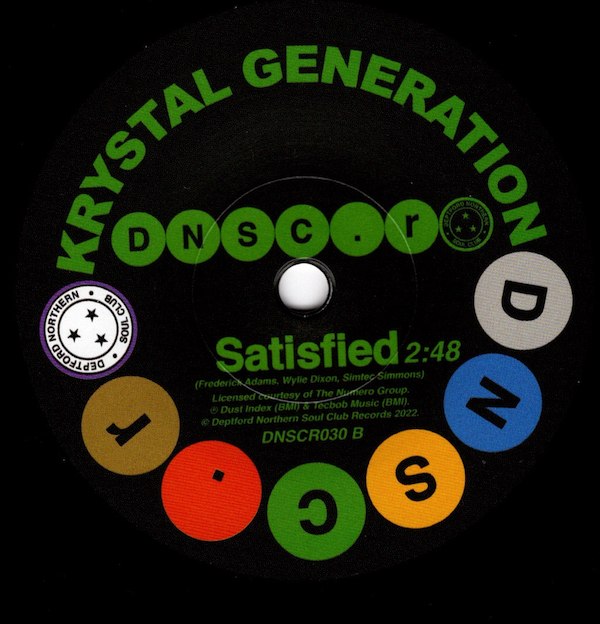 Josephine Taylor - Is It Worth A Chance / Krystal Generation - Satisfied 45 (Deptford Northern Soul Club) 7