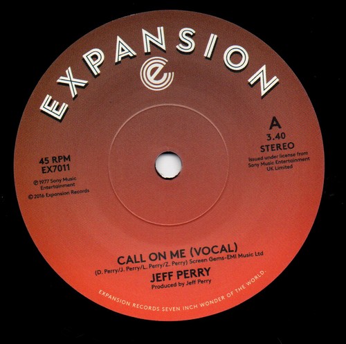 Jeff Perry - Call On Me (Vocal) / (Instrumental) 45 (Expansion) 7