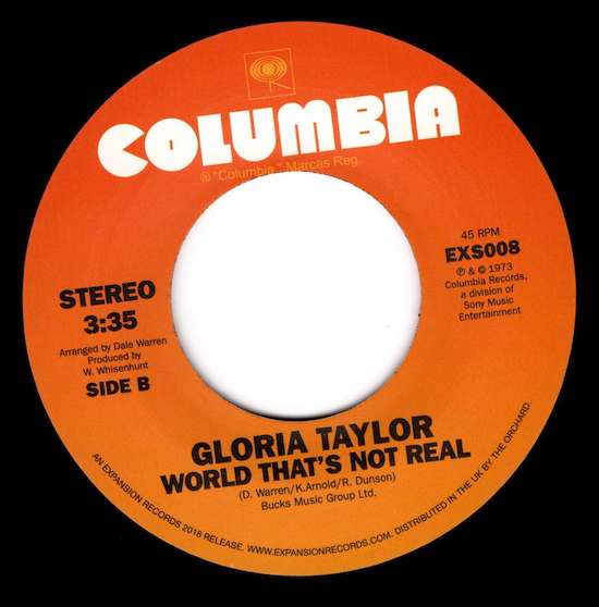 Gloria Taylor - Deep Inside You / World That's Not Real 45 (Expansion) 7