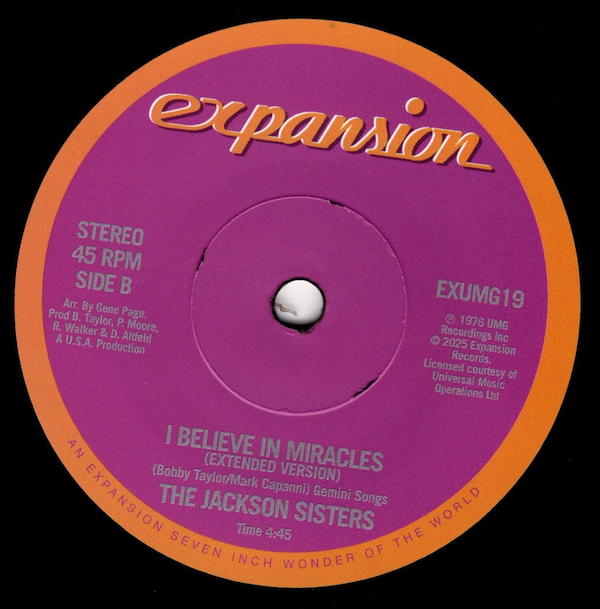 Jackson Sisters, The - I Believe In Miracles / (Extended Version) DEMO 45 (Expansion) 7