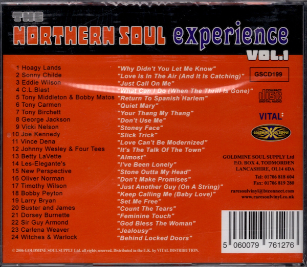 Northern Soul Experience Volume 1 - Various Artists CD (Goldmine Soul Supply) - Image 3