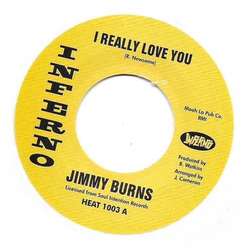 Jimmy Burns - I Really Love You / Brand New Faces WHITE VINYL 45 (Inferno) 7" Vinyl