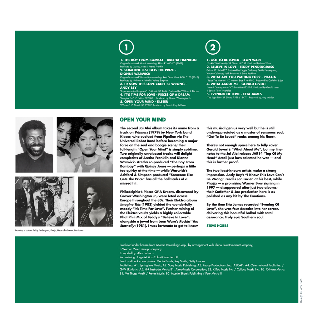 Open Your Mind - Various Artists LP Vinyl (Jai Alai) - Image 2