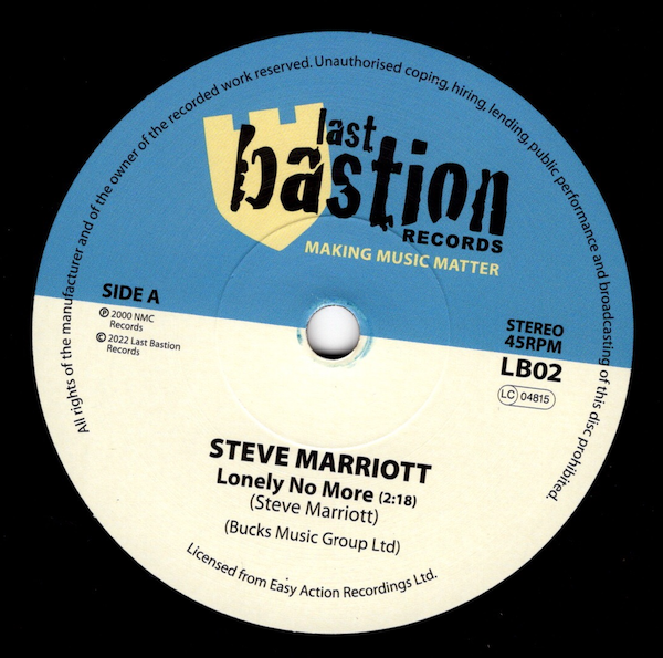 Steve Marriott - Lonely No More / Some Kind Of Wonderful 45 (Last Bastion) 7