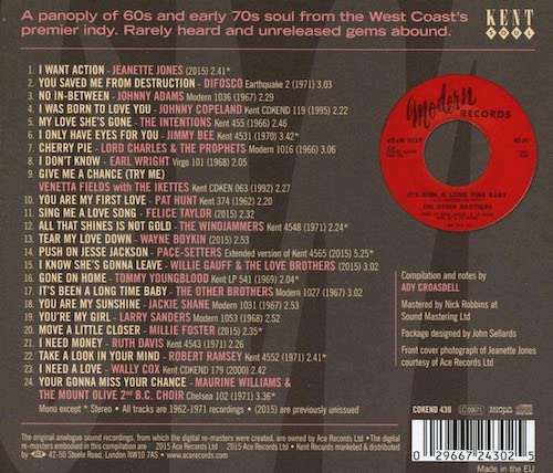 Los Angeles Soul Kent - Modern's Black Music Legacy - Various Artists CD (Kent) - Image 3
