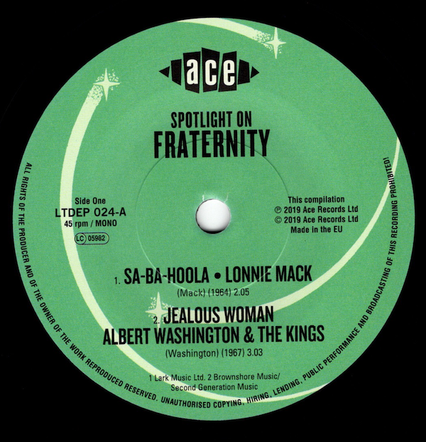 Spotlight On Fraternity 4 Track Vinyl EP - Various Artists (Ace) 7