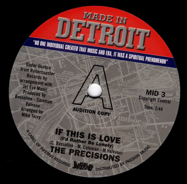 Precisions, The - If This Is Love (I'd Rather Be Lonely) DEMO 45 (Made In Detroit) 7