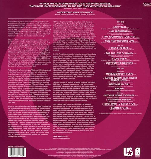 O'Jays - Philly Chartbusters - The Best Of 2X LP Vinyl (United Souls) - Image 2