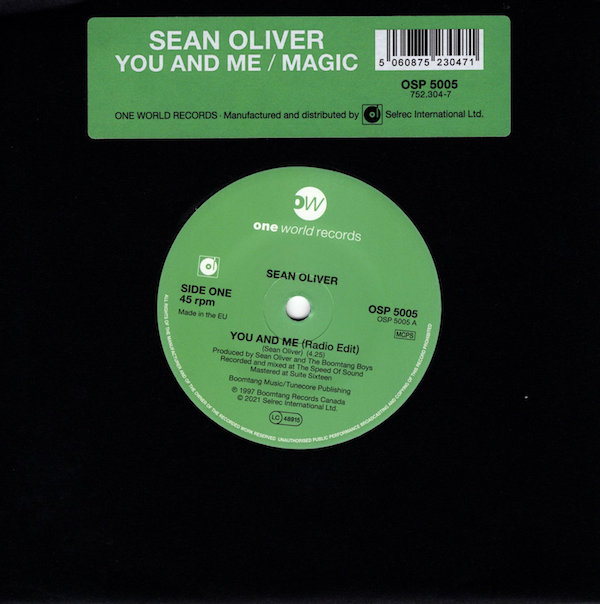 Sean Oliver - You And Me / Magic 45 (One World) 7" Vinyl