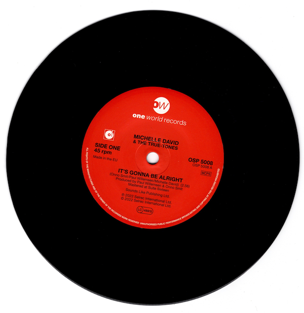 Michelle David & The True-Tones - It's Gonna Be Alright / (Instrumental) 45 (One World) 7