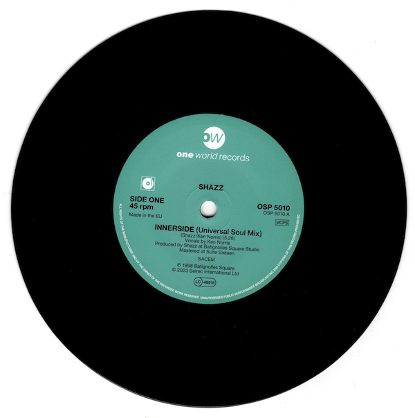 Shazz - Innerside (Universal Soul Mix) / (Radio Edit) 45 (One World Records) 7