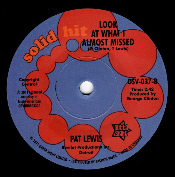 Pat Lewis - No One To Love / Look What I Almost Missed DEMO 45 (Outta Sight) 7