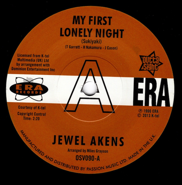 Jewel Akens - My First Lonely Night / A Slice Of The Pie DEMO 45 (Outta Sight) 7