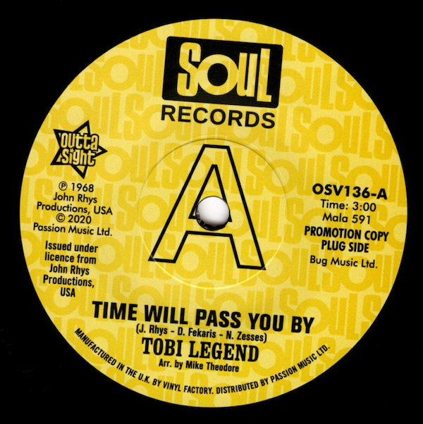 Tobi Legend - Time Will Pass You By / Original Demo with Intro by John Rhys DEMO 45 (Outta Sight) 7