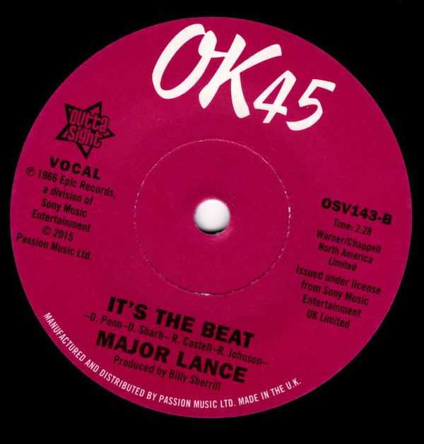 Major Lance - Investigate / It's The Beat DEMO 45 (Outta Sight) 7