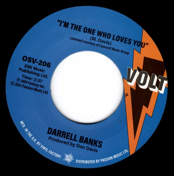 Darrell Banks - I'm The One Who Loves You / Forgive Me 45 (Outta Sight) 7