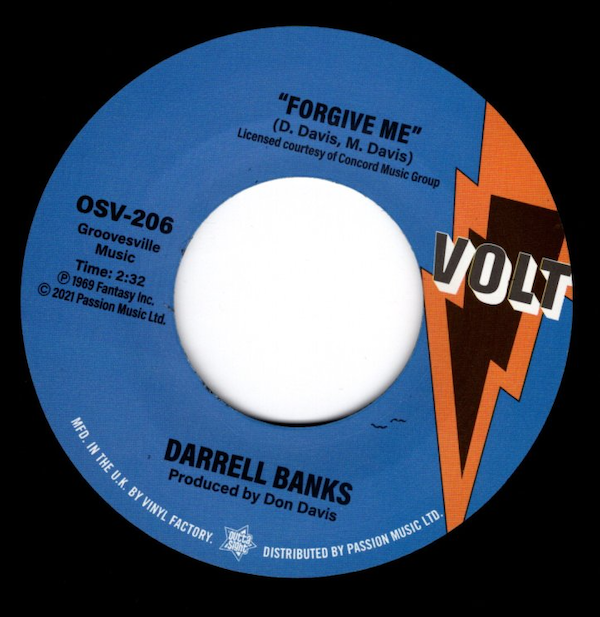 Darrell Banks - I'm The One Who Loves You / Forgive Me 45 (Outta Sight) 7