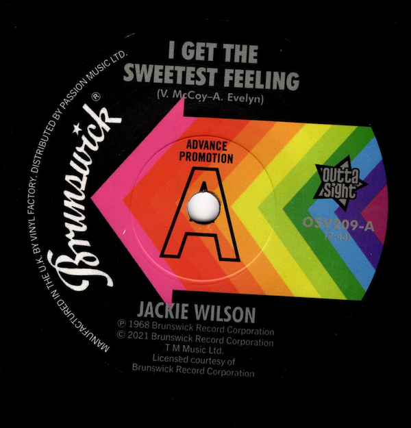 Jackie Wilson - I Get The Sweetest Feeling / It Only Happens When I Look At You DEMO 45 (Outta Sight) 7