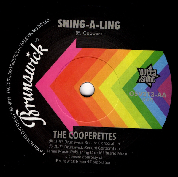 Adam's Apples - Don't Take It Out On This World / The Cooperettes - Shing-A-Ling DEMO 45 (Outta Sight) 7