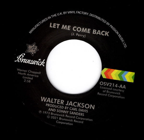 Wales Wallace - Somebody I Know / Walter Jackson - Let Me Come Back 45 (Outta Sight) 7