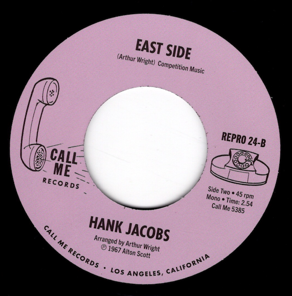 Hank Jacobs - Elijah Rockin' With Soul / East Side 45 (Call Me Records / Kent) 7