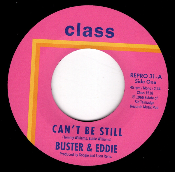 Buster & Eddie - Can't Be Still / There I Was 45 (Class / Kent) 7