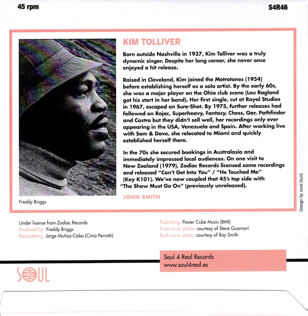 Kim Tolliver - Can't Get Into You / The Show Must Go On 45 (Soul 4 Real) 7