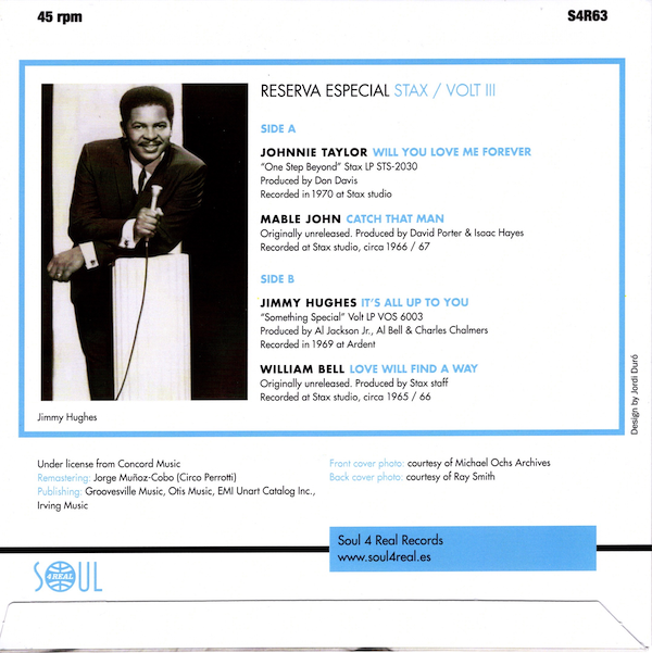 Reserva Especial - Stax / Volt III - Various Artists 45 (Soul 4 Real) 7