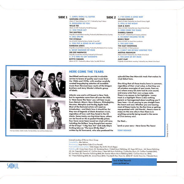 Here Come The Tears - Various Artists LP Vinyl (Soul 4 Real) - Image 2