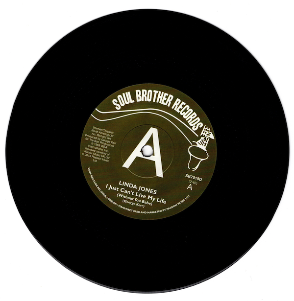 Linda Jones - I Just Can't Live My Life (Without You Babe) / My Heart DEMO 45 (Soul Brother) 7