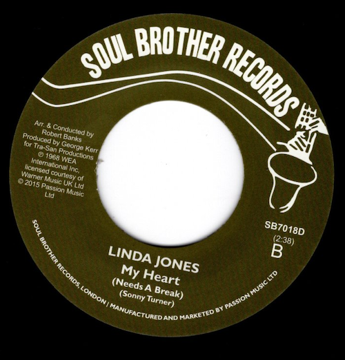 Linda Jones - I Just Can't Live My Life (Without You Babe) / My Heart 45 (Soul Brother) 7