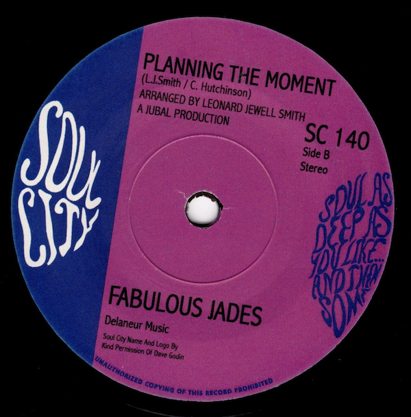 Fabulous Jades - Come On And Live / Planning The Moment 45 (Soul City) 7