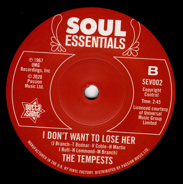 Tempests - Someday / I Don't Want To Lose Her DEMO 45 (Outta Sight) 7