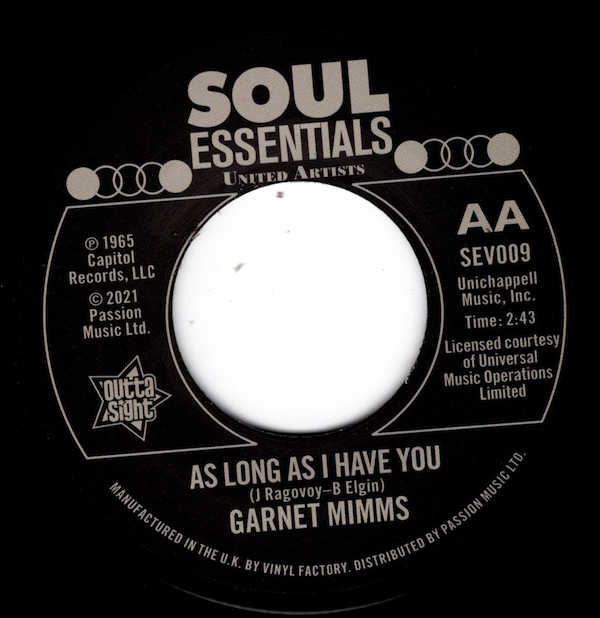 Garnet Mimms - Looking For You / As Long As I Have You 45 (Outta Sight) 7