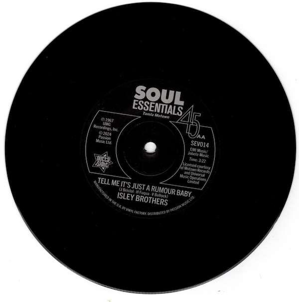 Isley Brothers - My Love Is Your Love (Forever) / Tell Me It's Just A Rumour Baby DEMO 45 (Outta Sight) 7