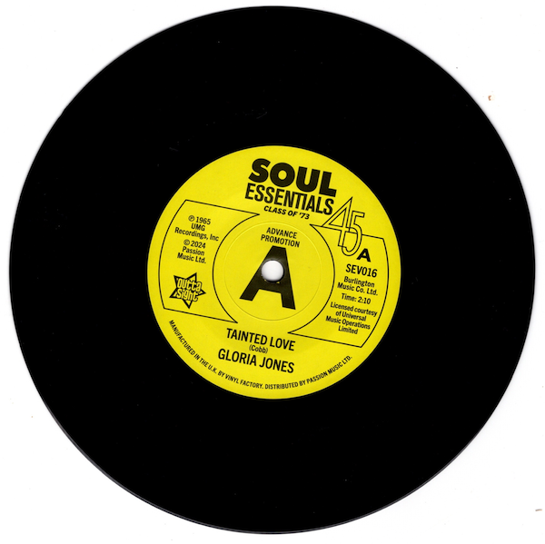 Gloria Jones - Tainted Love / R Dean Taylor - There's A Ghost In My House DEMO 45 (Outta Sight) 7