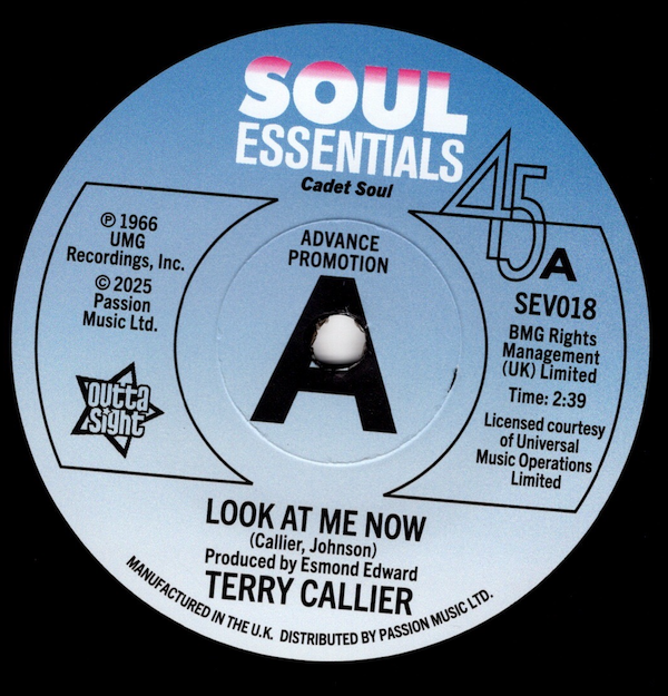 Terry Callier - Look At Me Now / (Alternate Take) DEMO 45 (Outta Sight) 7