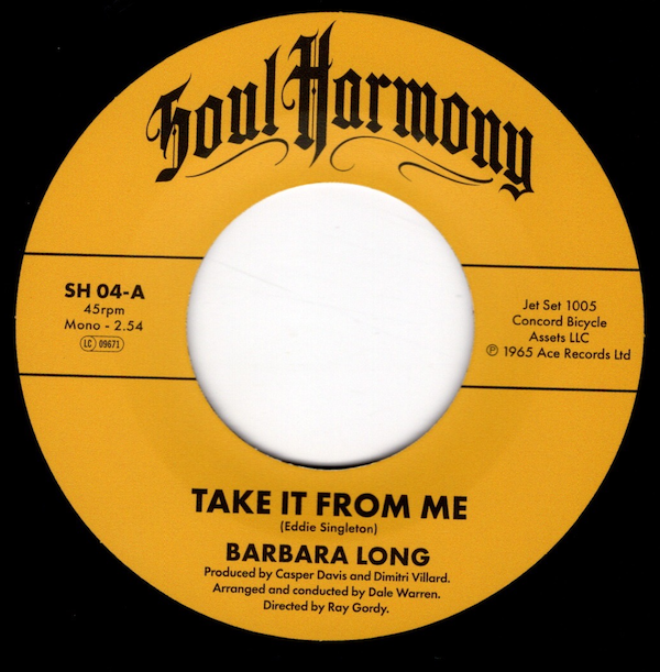 Barbara Long - Take It From Me / The Cautions - Poor Loser 45 (Soul Harmony) 7