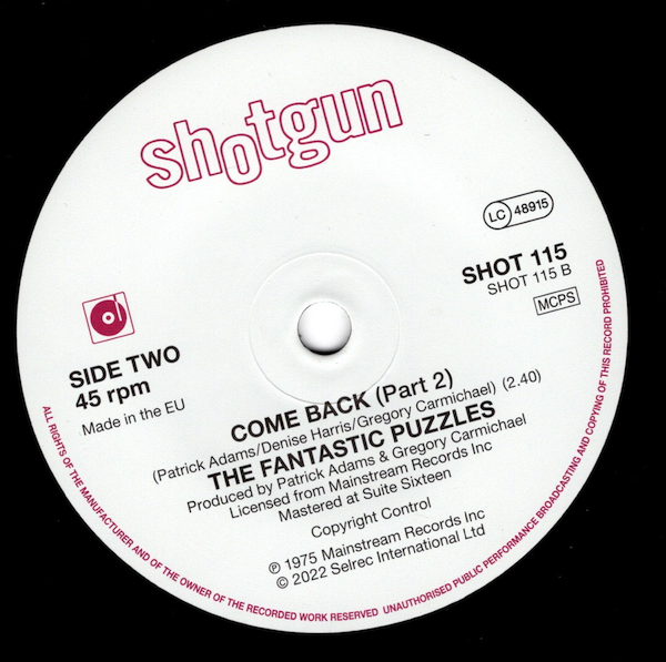 Fantastic Puzzles - Come Back (Part 1) / (Part 2) 45 (Shotgun) 7