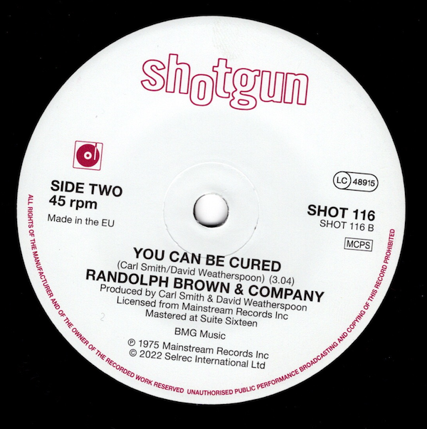 Randolph Brown & Company - It Ain't Like It Used To Be / You Can Be Cured 45 (Shotgun) 7