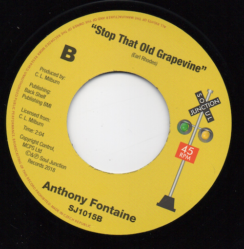 Anthony Fontaine - How Can I Lose (What I've Never Had) / Stop That Old Grapevine 45 (Soul Junction) 7